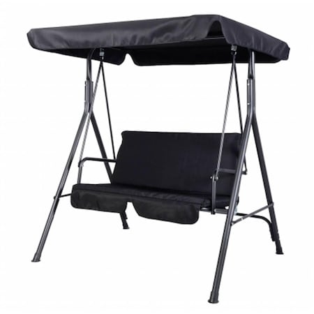 Grilltown Outdoor 2 Person Patio Swing, Black GR2629103